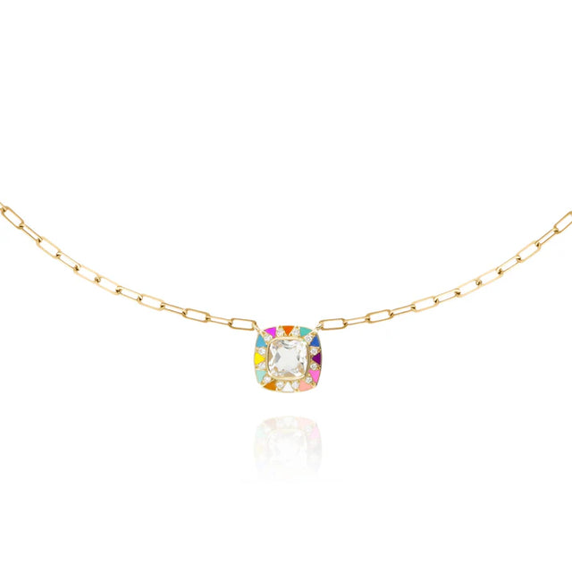 Collier Van Den Abeele Stella chaîne rainbow