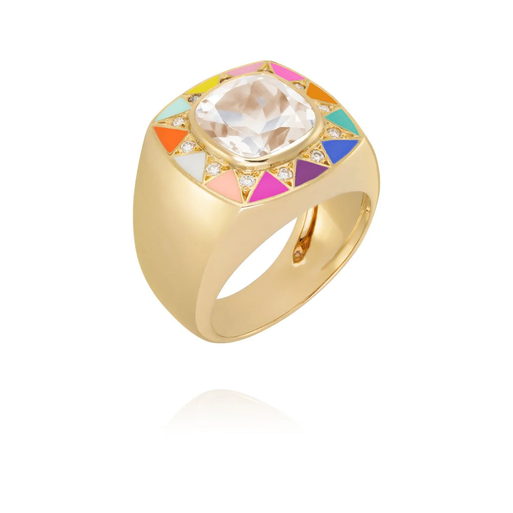 Bague Van Den Abeele Stella rainbow