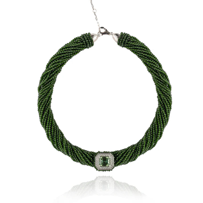 Collier Van Den Abeele Tornado Zircon vert