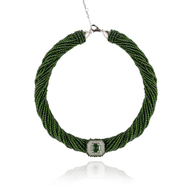 Collier Van Den Abeele Tornado Zircon vert