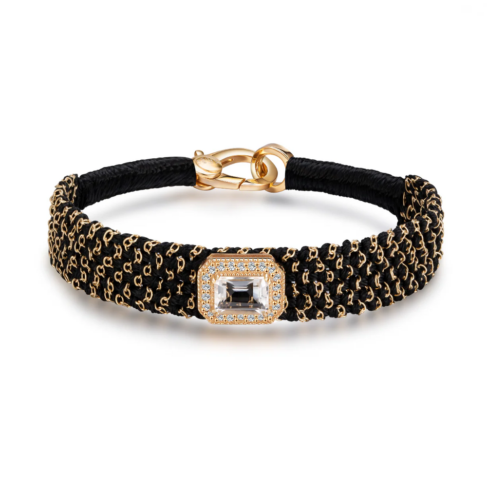 Bracelet Van Den Abeele vicky noir - cristal