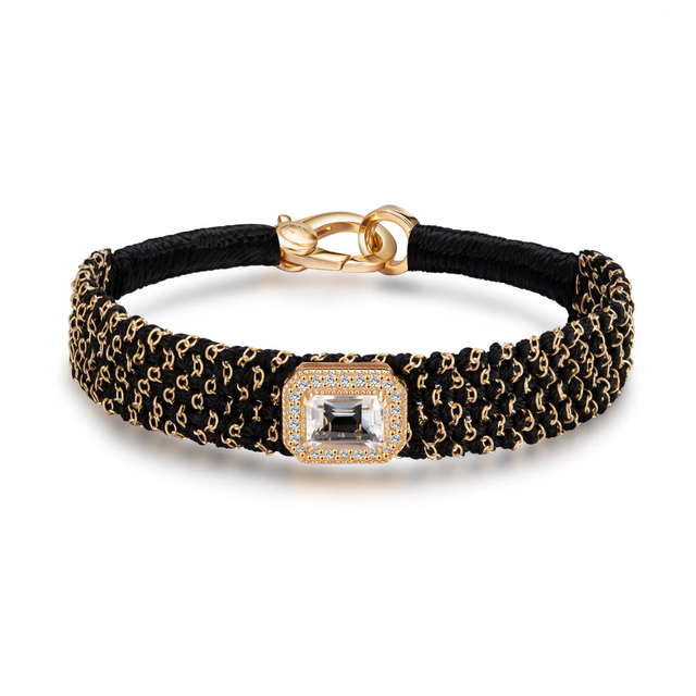 Bracelet Van Den Abeele vicky noir - cristal