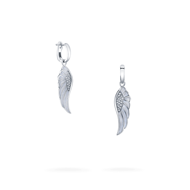 Boucles d'oreilles en émail Wings Reflection Winter - 2014697