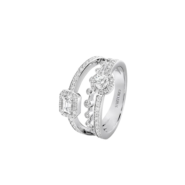Bague Sartoro Trilogie Allure Signature TRIL-A-R2WG