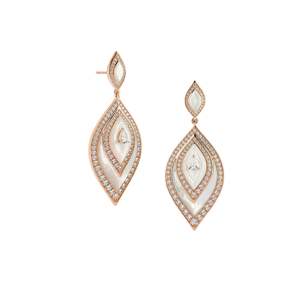 Boucles d'oreilles Sartoro Ondes Signature Mother of Pearl ONDES-E9RGWMOP