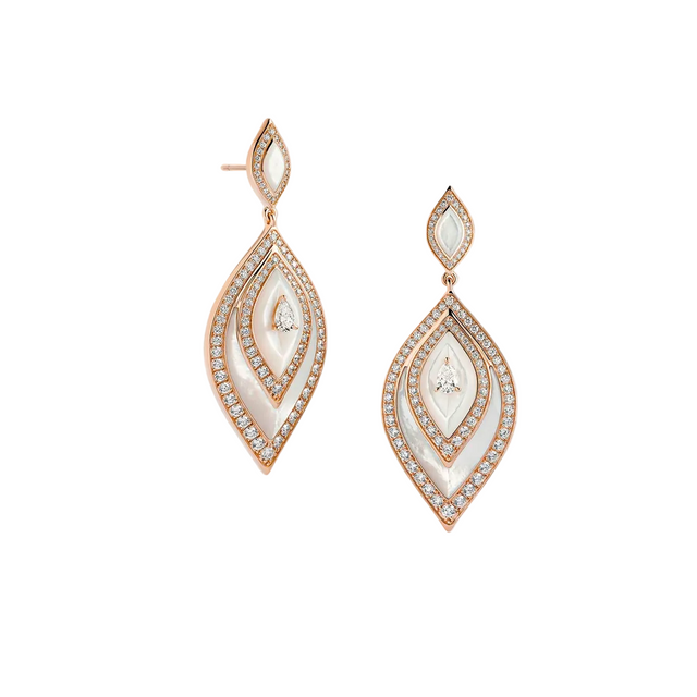 Boucles d'oreilles Sartoro Ondes Signature Mother of Pearl ONDES-E9RGWMOP