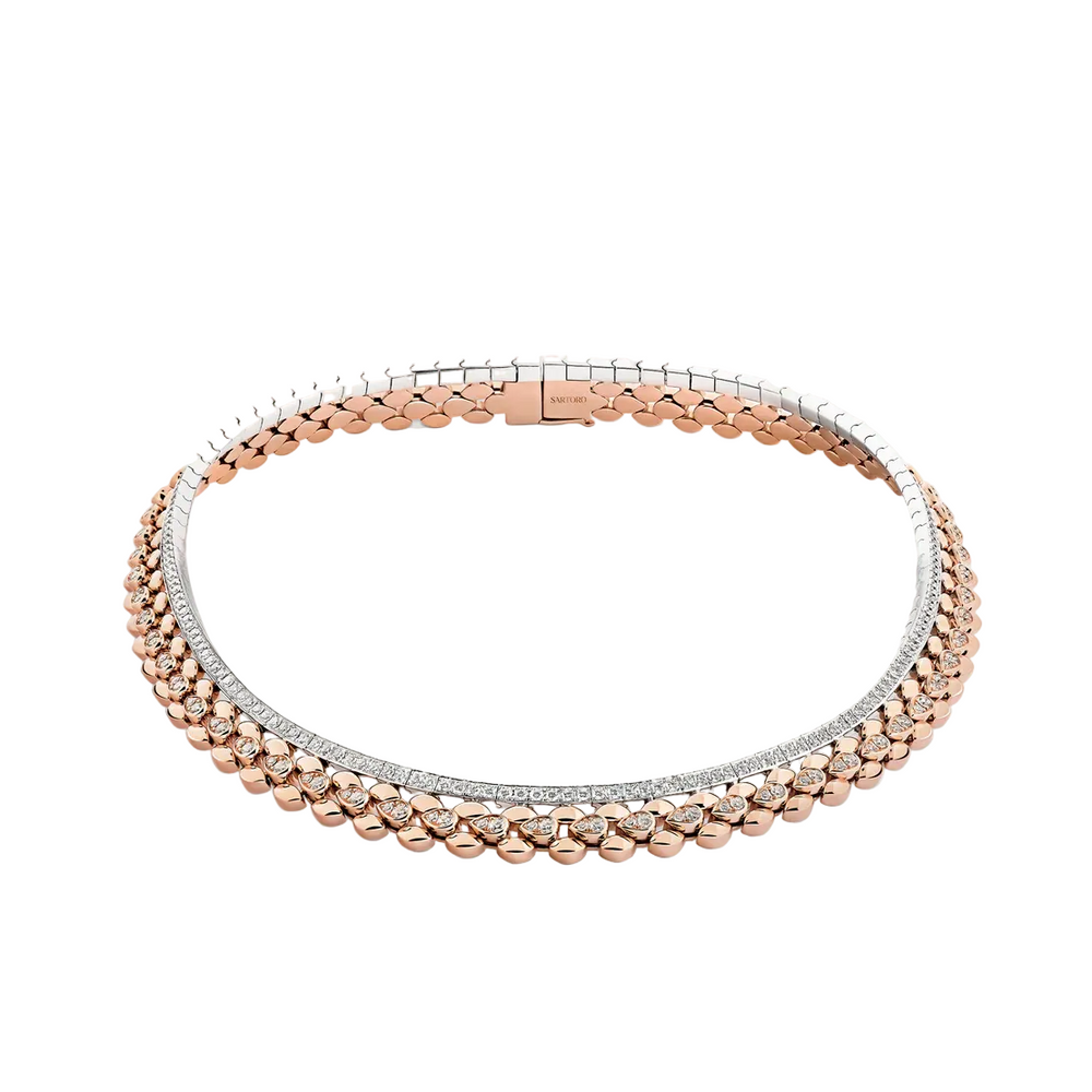 Collier Sartoro Dualité Two Tone Medium DUAL-N8RWG
