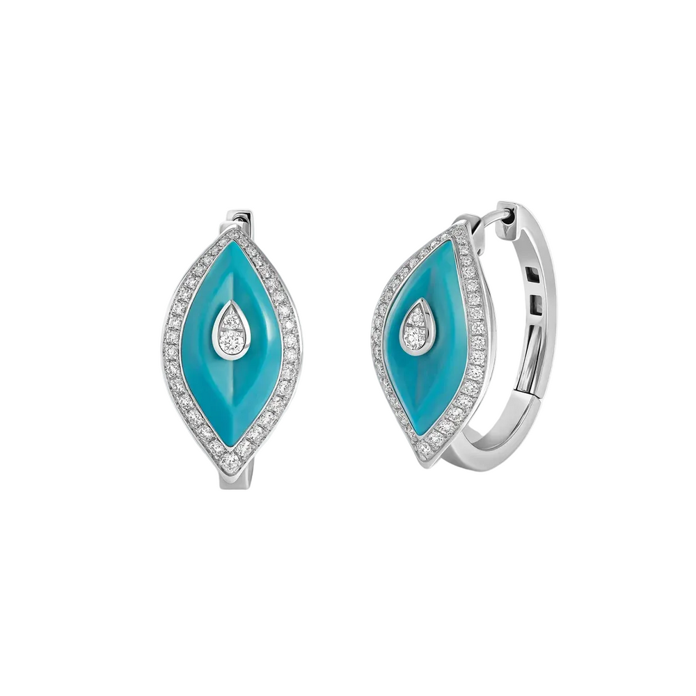 Boucles d'oreilles Sartoro Ondes Forever Turquoises ONDES-E10WGTQ