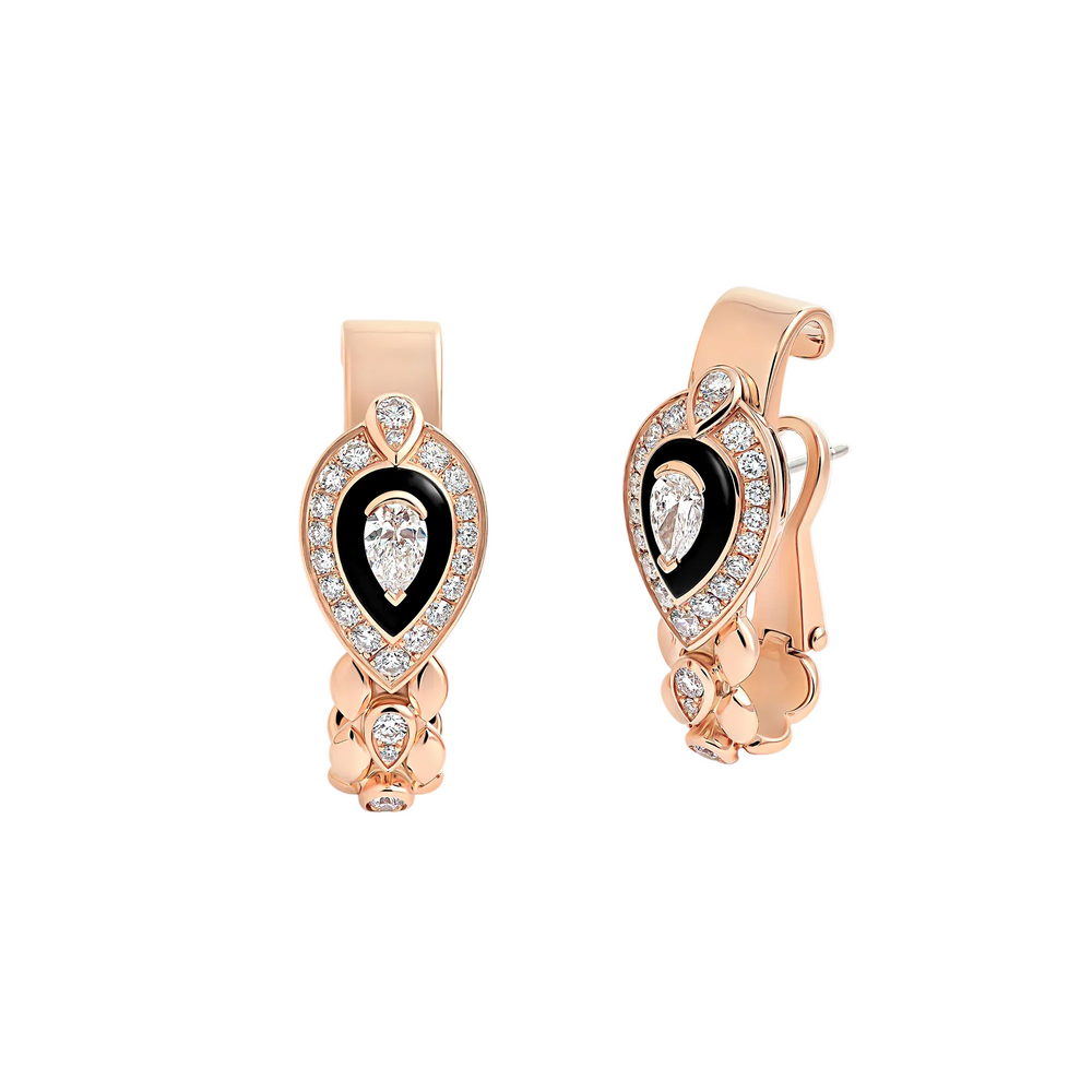 Boucles d'oreilles Sartoro Dualité Signature Medium Onyx DUAL-E11RGBO