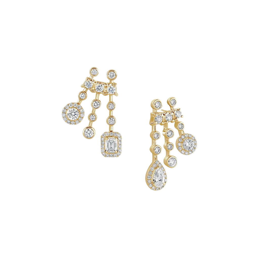 Boucles d'oreilles Sartoro Trilogie Radiance Signature TRIL-E24YG