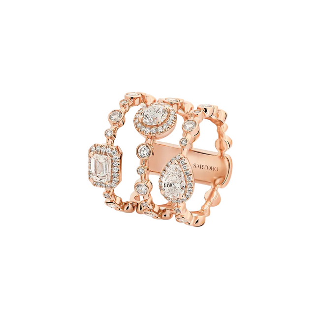 Bague Sartoro Trilogie Radiance Signature Three Row TRIL-R1RG-0.40