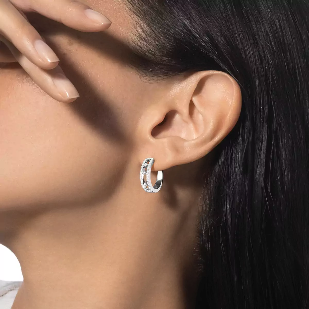 Boucles d'oreilles Messika Move Classique Pavées 04993-WG