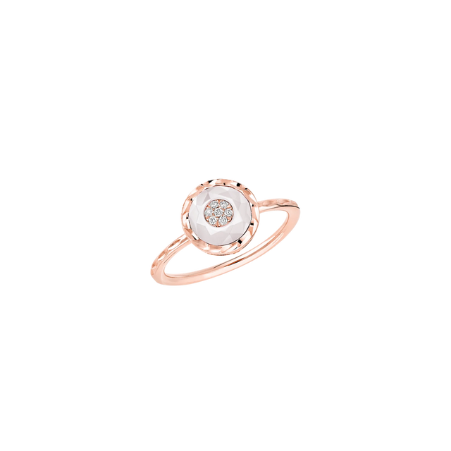 Bague Korloff Je Play or rose et nacre rond - JJPR02PG/MOP