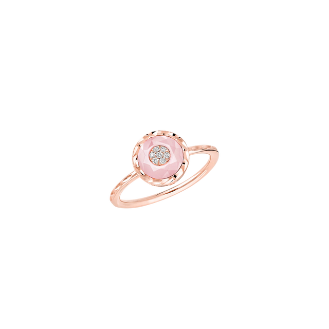 Bague Korloff Je Play or rose et opale rose rond - JJPR02PG/PO