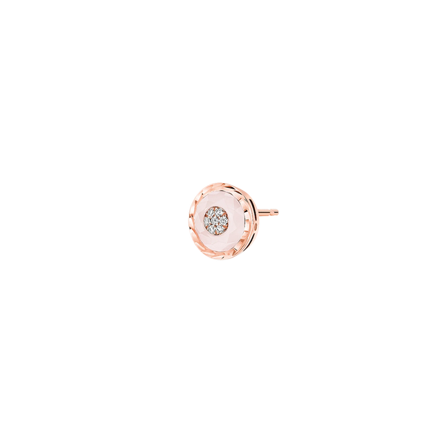 Boucles d’oreilles Korloff Je Play opale rose rond - JJPE05PG/PO