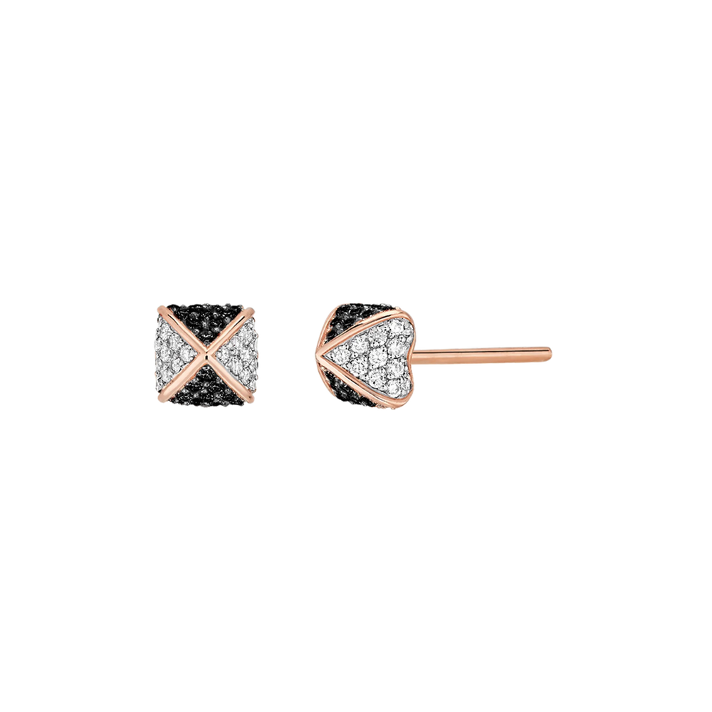 Boucles d'oreilles Korloff Korlove or rose et diamants petit modèle - JKVE01PG/D-BD