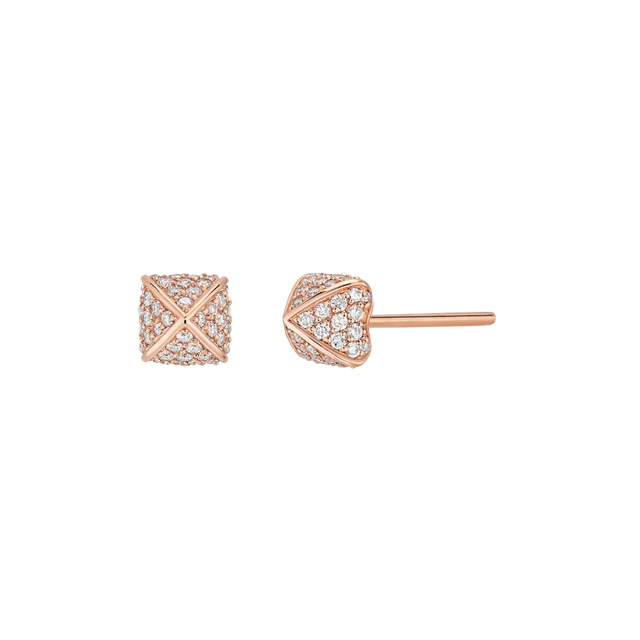 Boucles d'oreilles Korloff Korlove Or rose et diamants petit modèle - JKVE01PG/D