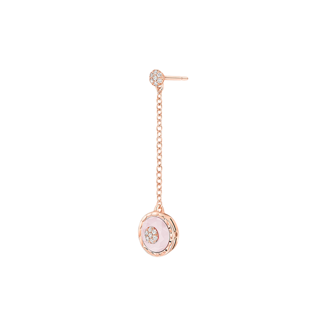 Boucles d’oreilles Korloff Je Play opale rose rond - JJPE06PG/PO