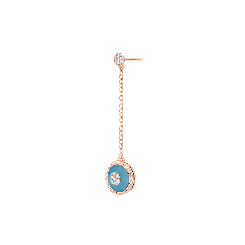 Boucles d’oreilles Korloff Je Play turquoise rond - JJPE06PG/TU