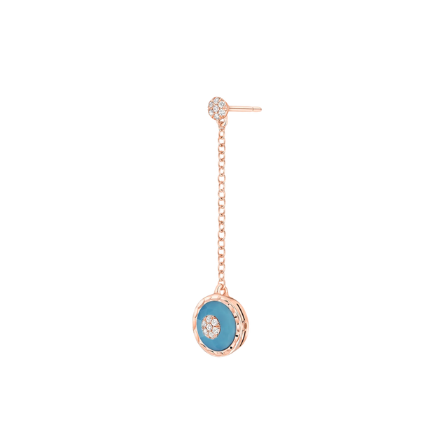 Boucles d’oreilles Korloff Je Play turquoise rond - JJPE06PG/TU