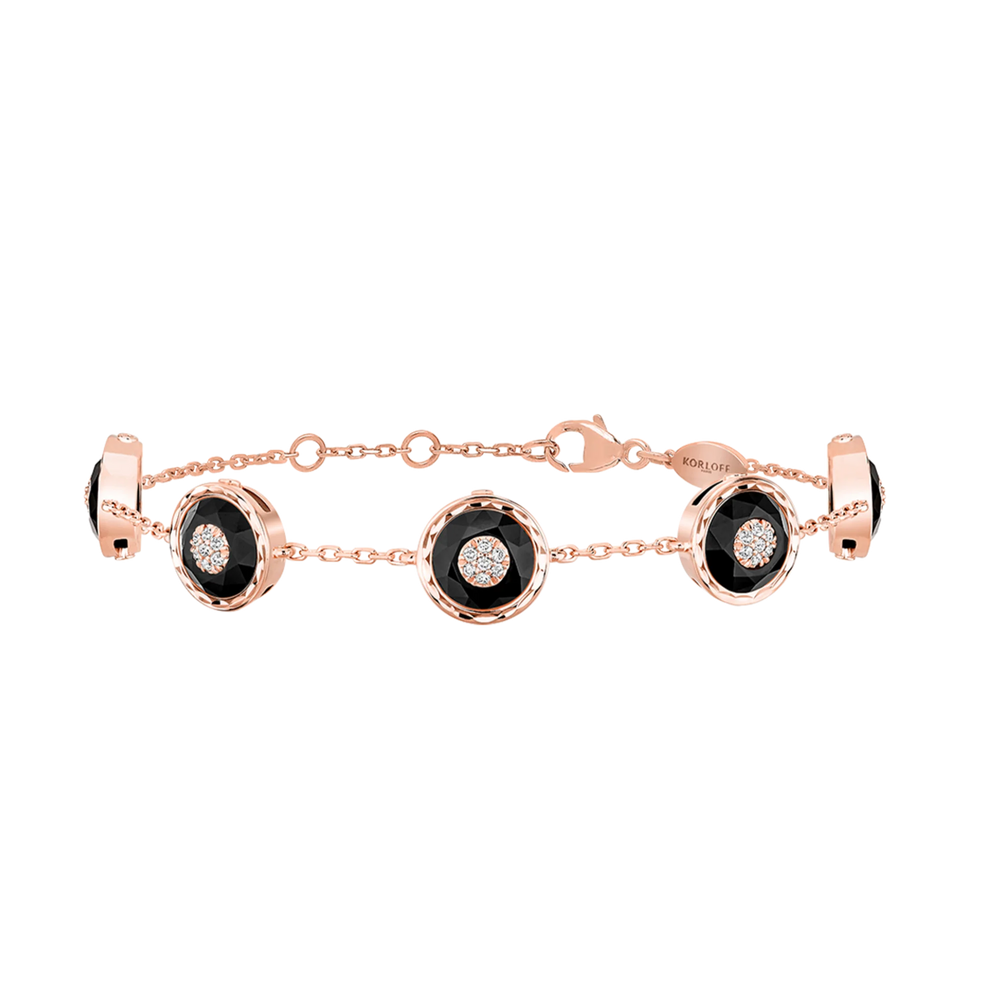 Bracelet Korloff Je Play chaîne 5 ronds - JJPB06PG/O