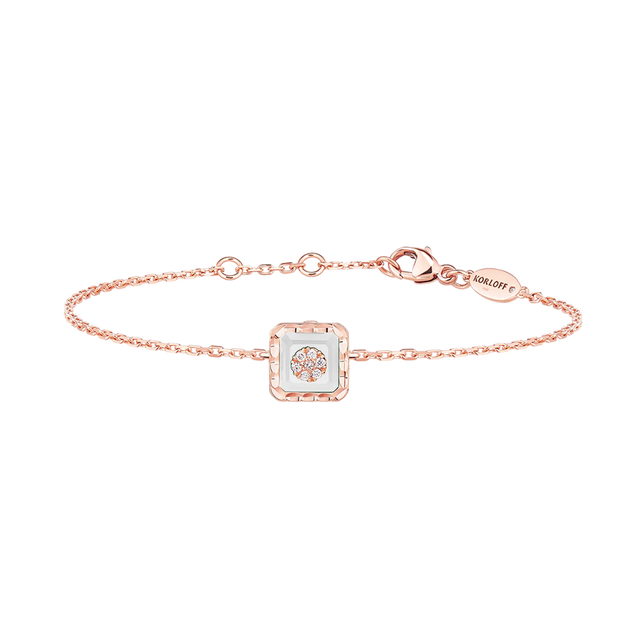 Bracelet Korloff Je Play chaîne carré nacre - JJPB01PG/MOP