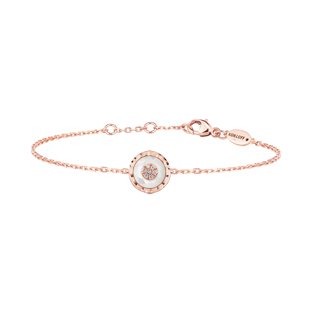 Bracelet Korloff Je Play chaîne rond nacre - JJPB02PG/MOP