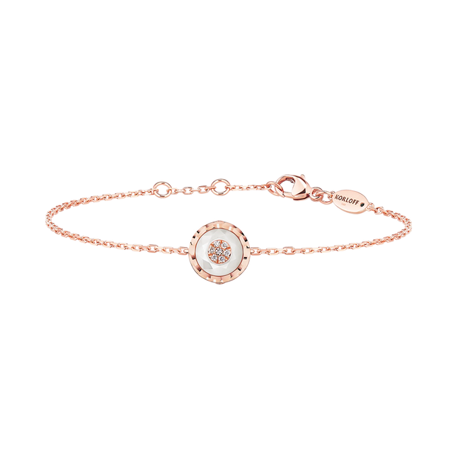 Bracelet Korloff Je Play chaîne rond nacre - JJPB02PG/MOP