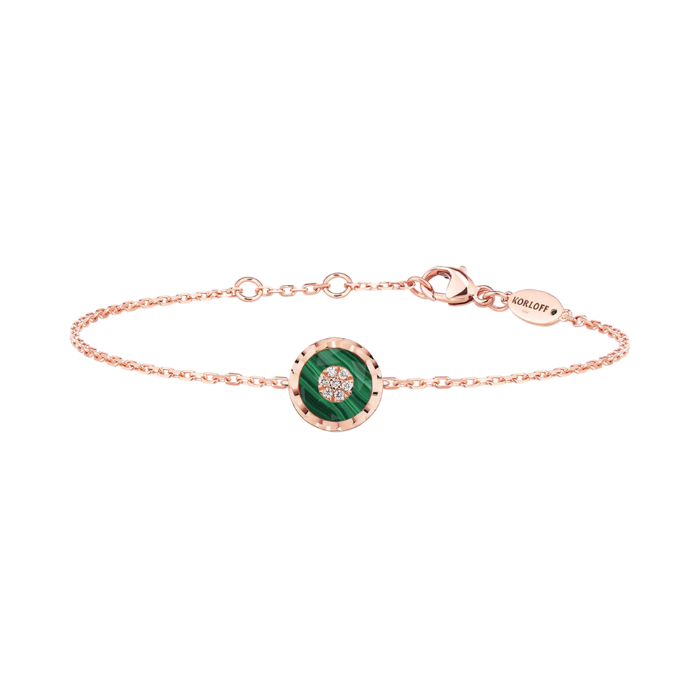 Bracelet Korloff Je Play chaîne rond malachite - JJPB02PG/MA