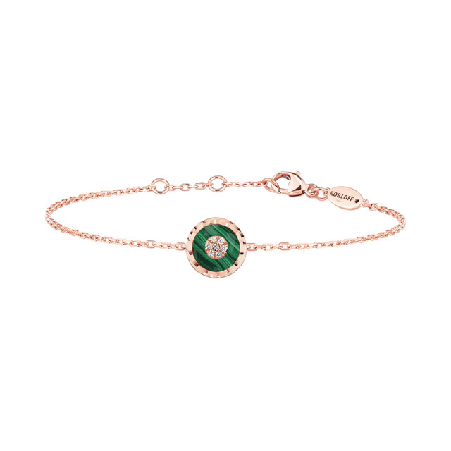 Bracelet Korloff Je Play chaîne rond malachite - JJPB02PG/MA