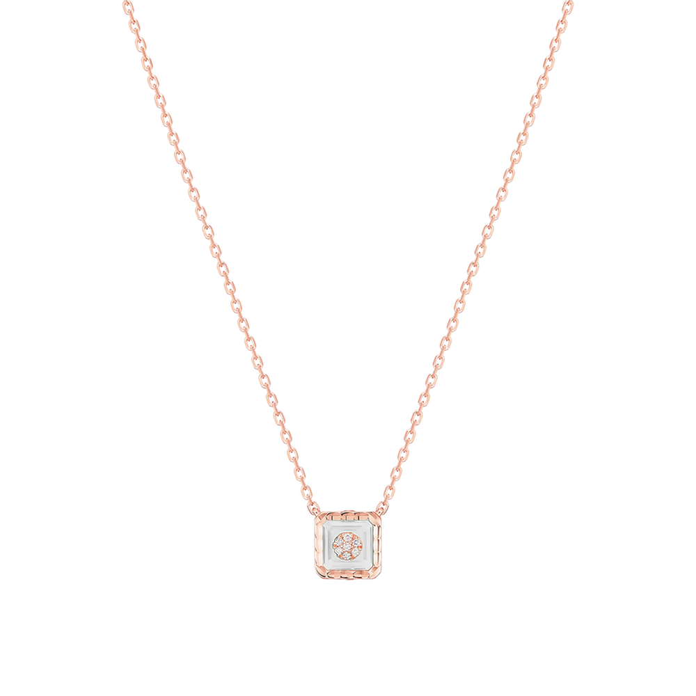 Collier Korloff Je Play or rose et nacre carré - JJPP01PG/MOP