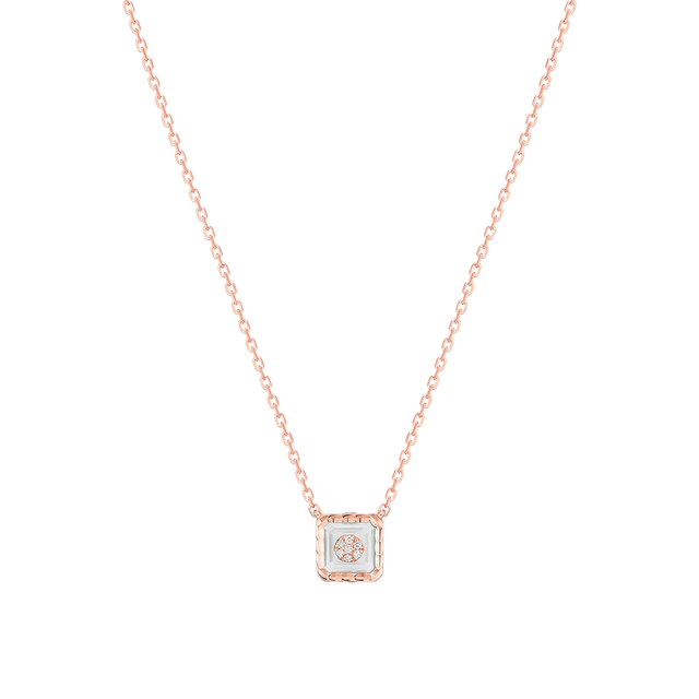 Collier Korloff Je Play or rose et nacre carré - JJPP01PG/MOP
