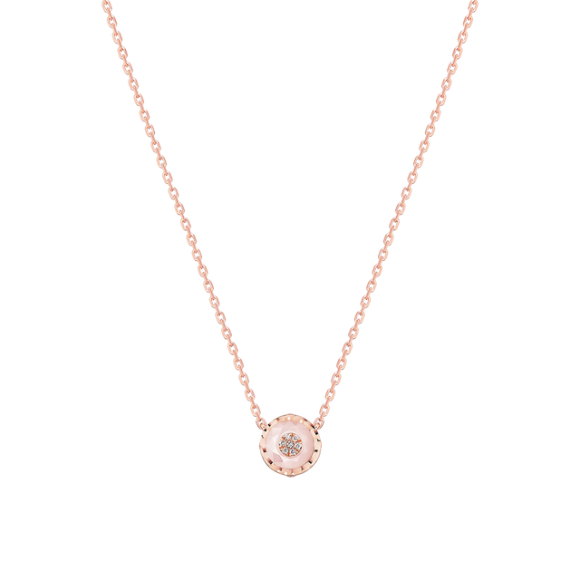 Collier Korloff Je Play or rose et opal rose rond - JJPP02PG/PO