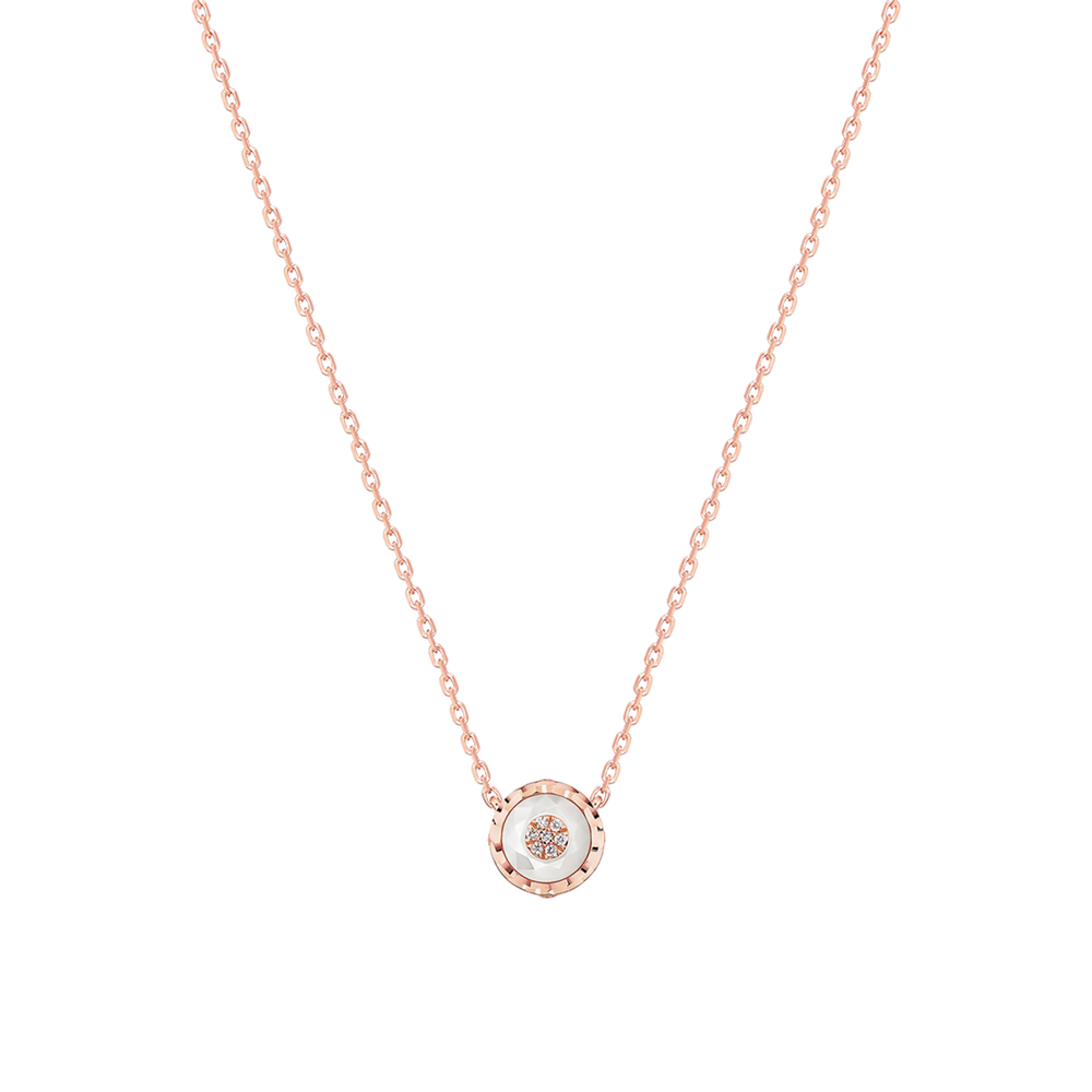 Collier Korloff Je Play or rose et nacre rond - JJPP02PG/MOP