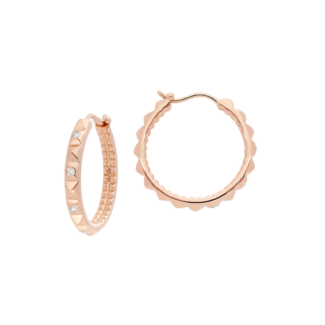 Boucles d'oreilles Korloff Korlove Or rose et diamants - JKVE02PG/D