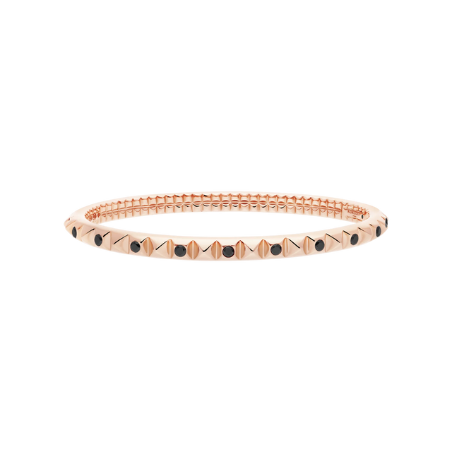 Bracelet Korloff Korlove Or rose et diamants noirs - JKVB04PG/BD