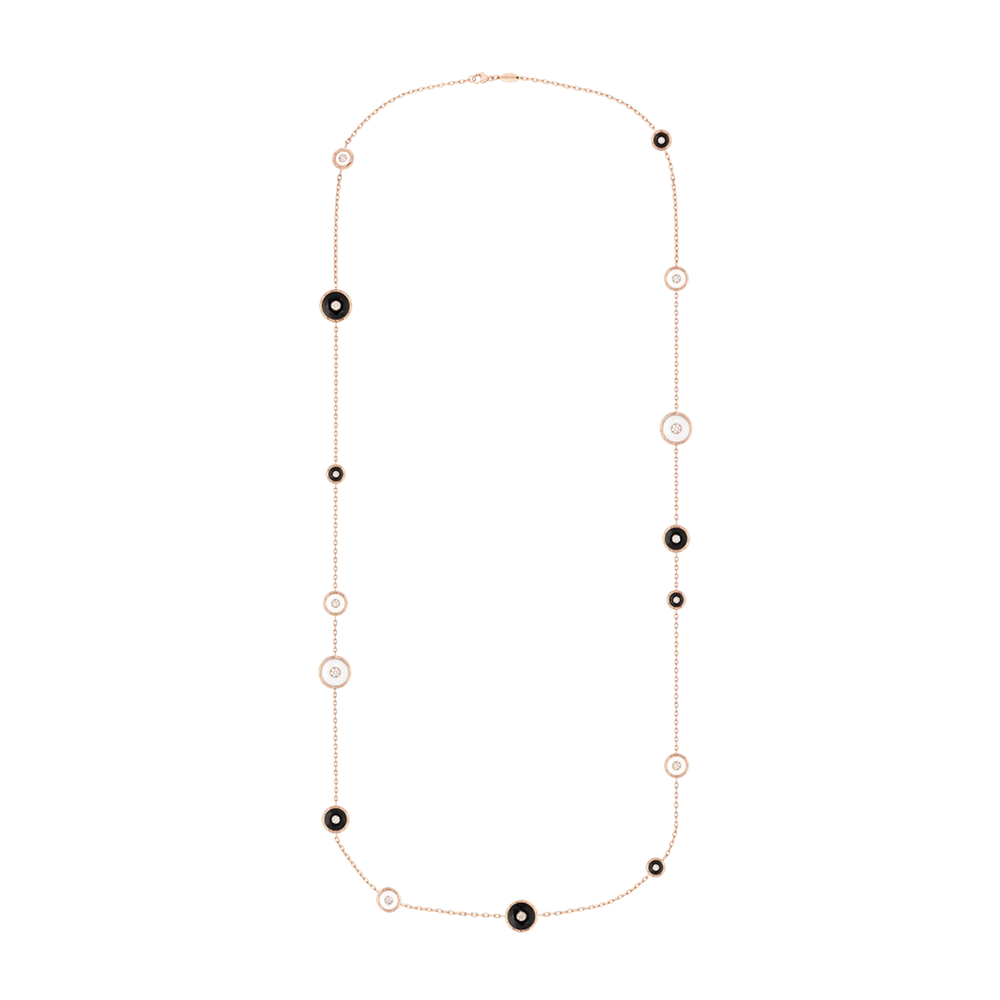 Collier Korloff Je Play or rose et onyx 15 ronds - JJPLN01PG/OCOC