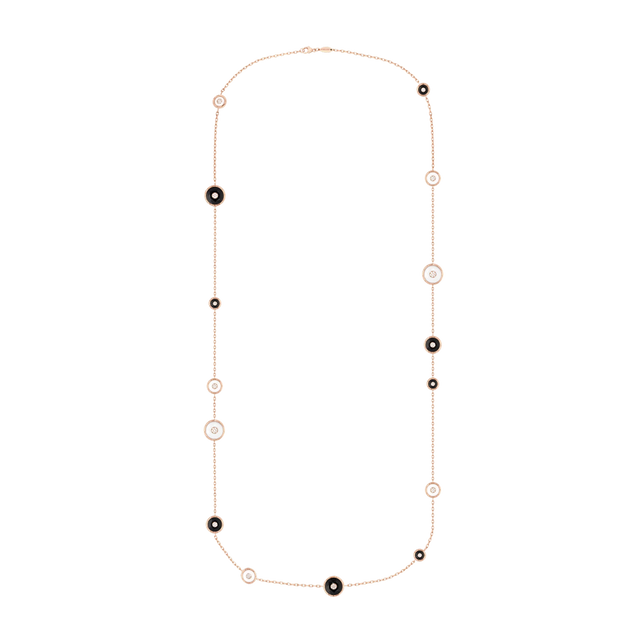Collier Korloff Je Play or rose et onyx 15 ronds - JJPLN01PG/OCOC