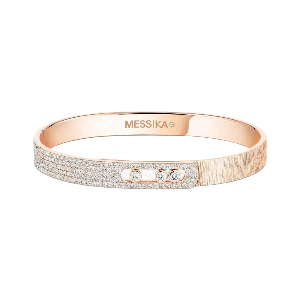 Bracelet Messika Move Noa semi-pavé ciselé 14501-PG