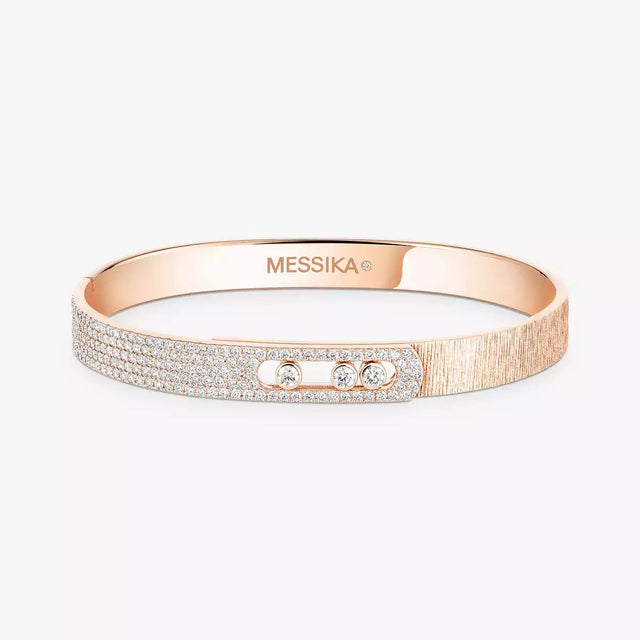 Bracelet Messika Move Noa semi-pavé ciselé 14501-PG