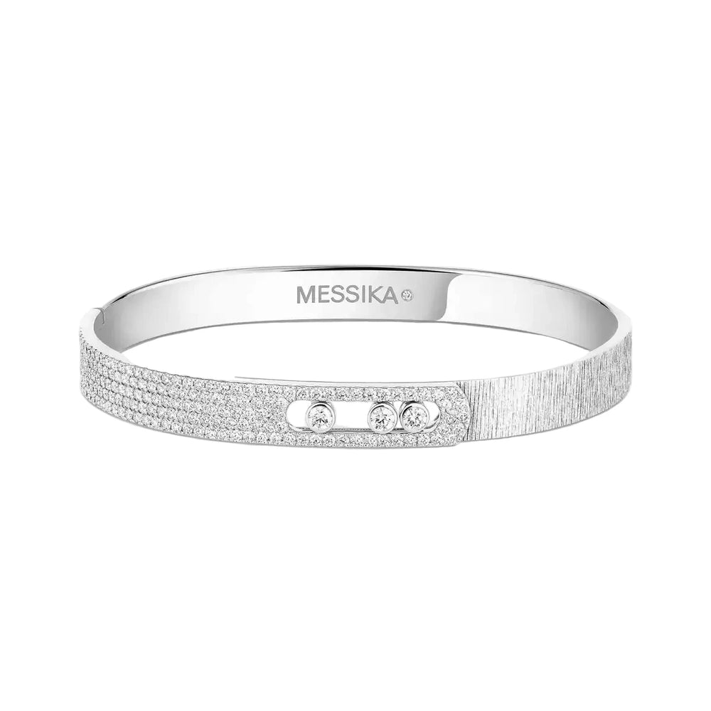 Bracelet Messika Move Noa semi-pavé ciselé 14501-WG