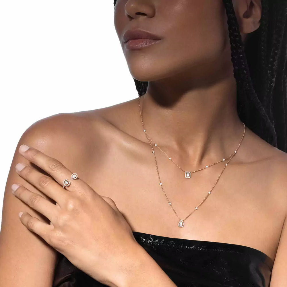 Bague diamant or rose femme My Twin Toi & Moi 06471-PG